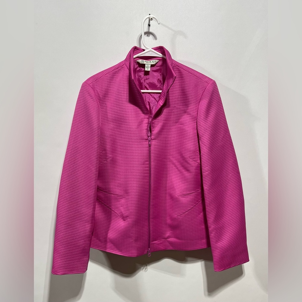 Austin Reed Pink‎ Zip Blazer Womens Size 12